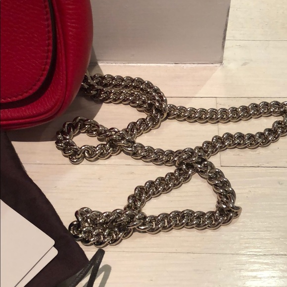 Gucci Soho Flap Red Leather tassel bag - Picture 5 of 16